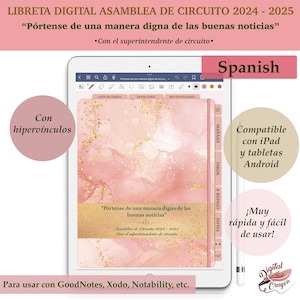 Assembleia de Circuito em espanhol, Asamblea de circuito jw 24-25 Portense de una manera digna de las buenas noticias, caderno digital de montagem jw