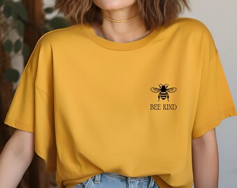 Bee TShirt Bee Gift Shirt Be Kind T Shirt Honey Bee Gift for Bee Keeper Bumble Bee Insect T Shirt Animal Shirt Graphic Nature Lover Gift