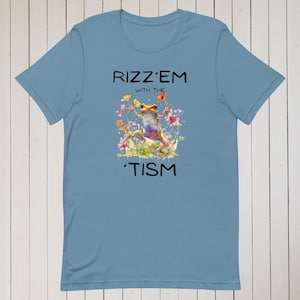 Rizz Em With The Tism Unisex Shirt Autism Pride TShirt Autistic Shirt Autism Funny T Shirt Autism Awareness Neurodiversity Shirt Frog Meme
