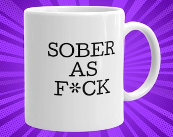 Kubek na trzeźwość, uzależnienie od trzeźwości, bezalkoholowy, rocznicowy, bezalkoholowy, puchar trzeźwości NA AA Sponsor, rok trzeźwości, AF Drinkware