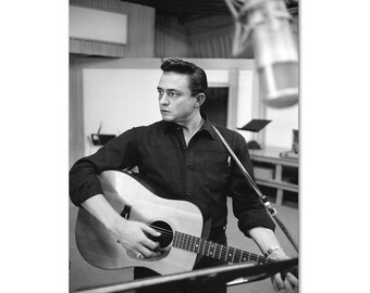 Johnny Cash Singer Walk In Glossy Poster Home Wall Room Decor No Frame Xmas Gift
