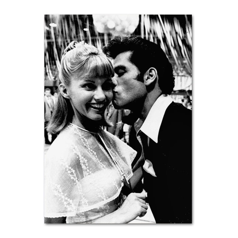 Danny and Sandy Grease Canvas Poster Art Wall Pictures Home Etsy