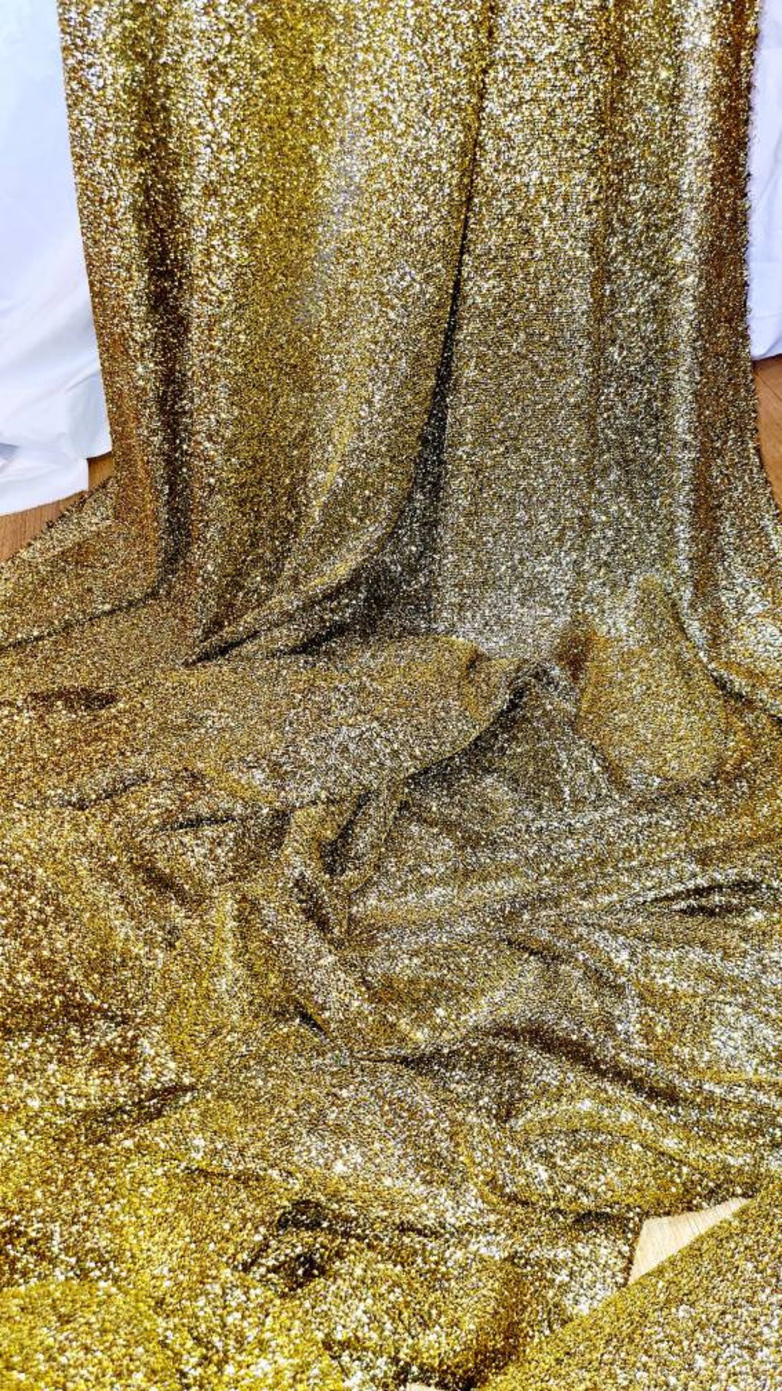 1mtr.gold tinsel effect fabric 58 inches wide. Etsy