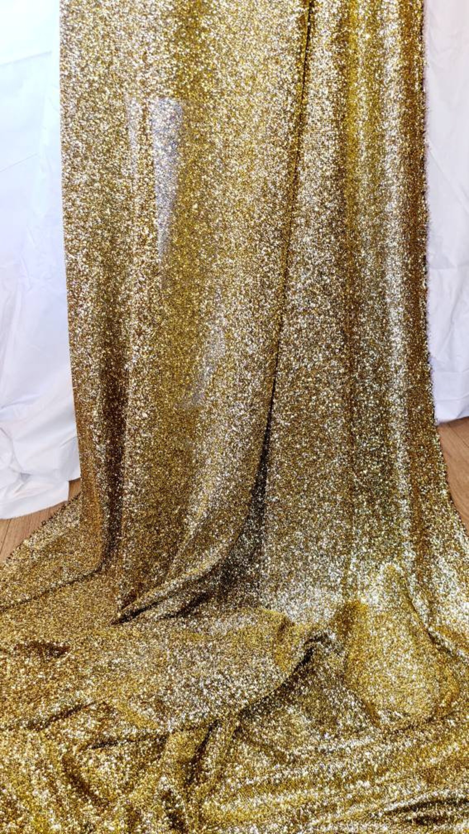 1mtr.gold Tinsel Effect Fabric 58 Inches Wide. Etsy