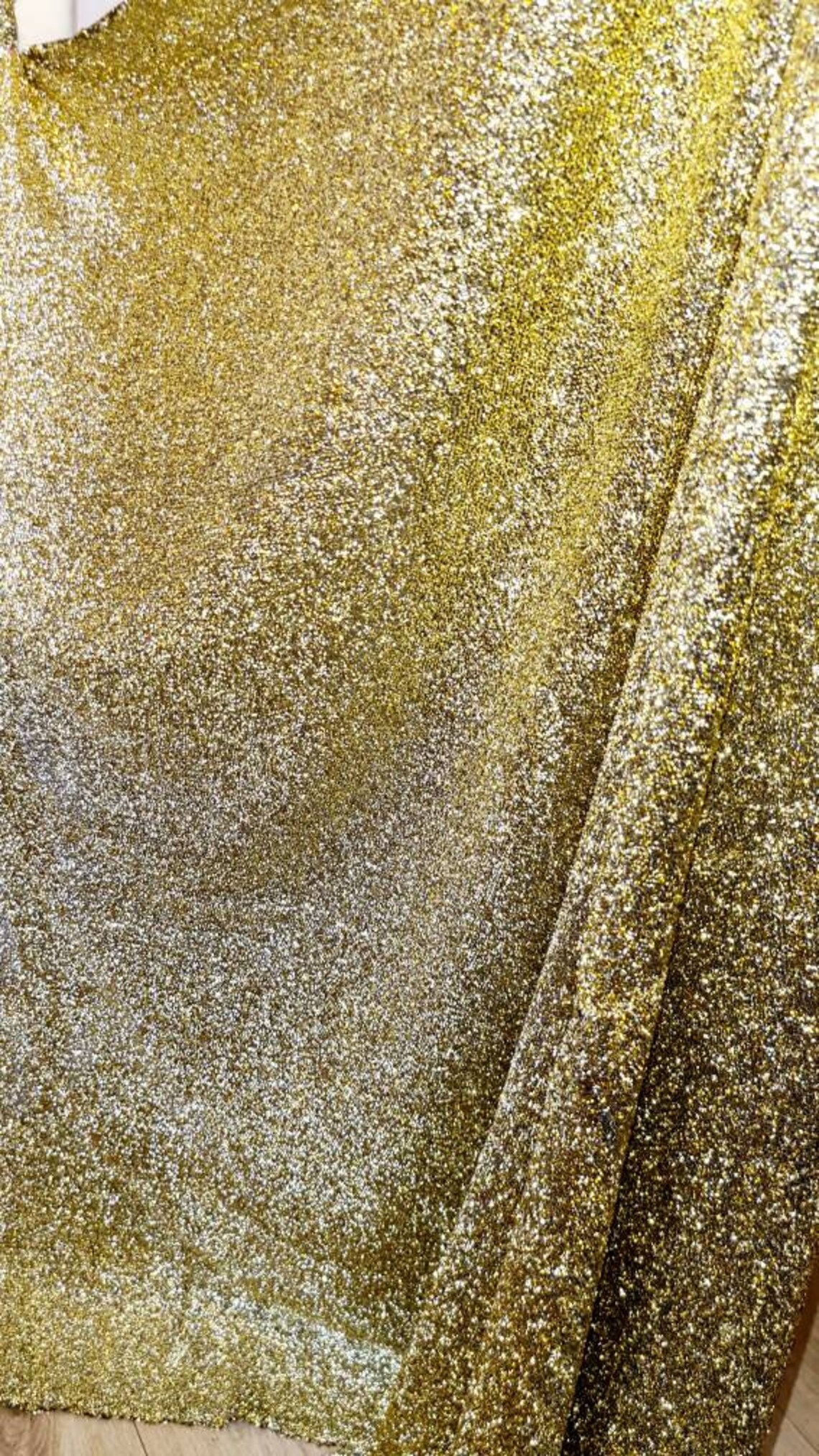 1mtr.gold tinsel effect fabric 58 inches wide. Etsy