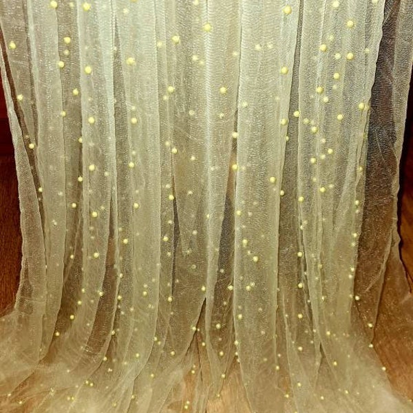 1mtr .  light lemon yellow soft bridal tulle lace  net elegant dress fabric. by the mtr.58 wide