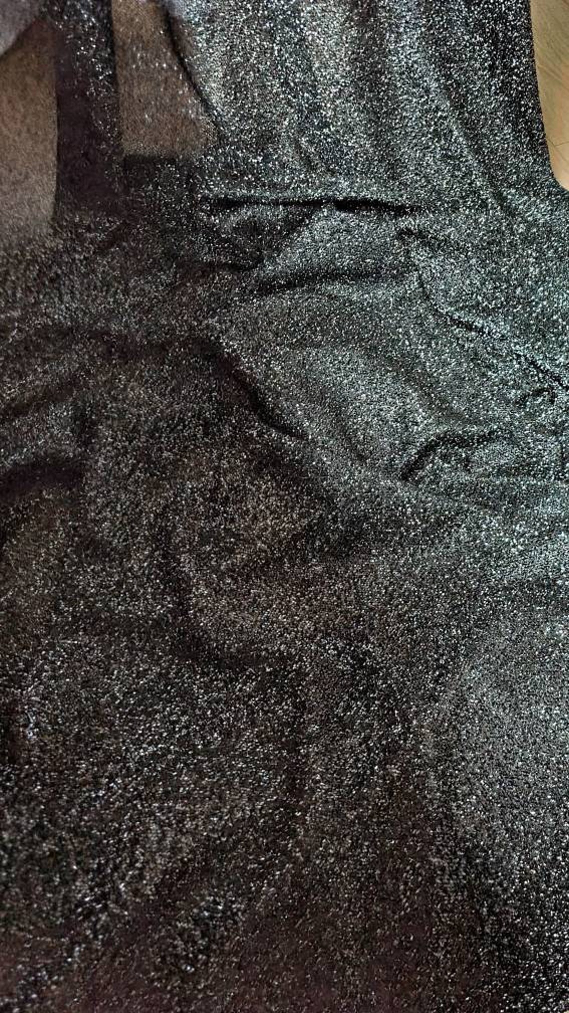 1mtr.black Tinsel Effect Fabric 58 Inches Wide. Etsy