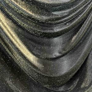 1mtr. gold&black moonlight sparkling bridal party wear dress fabric 58 inches wide. Mtr price
