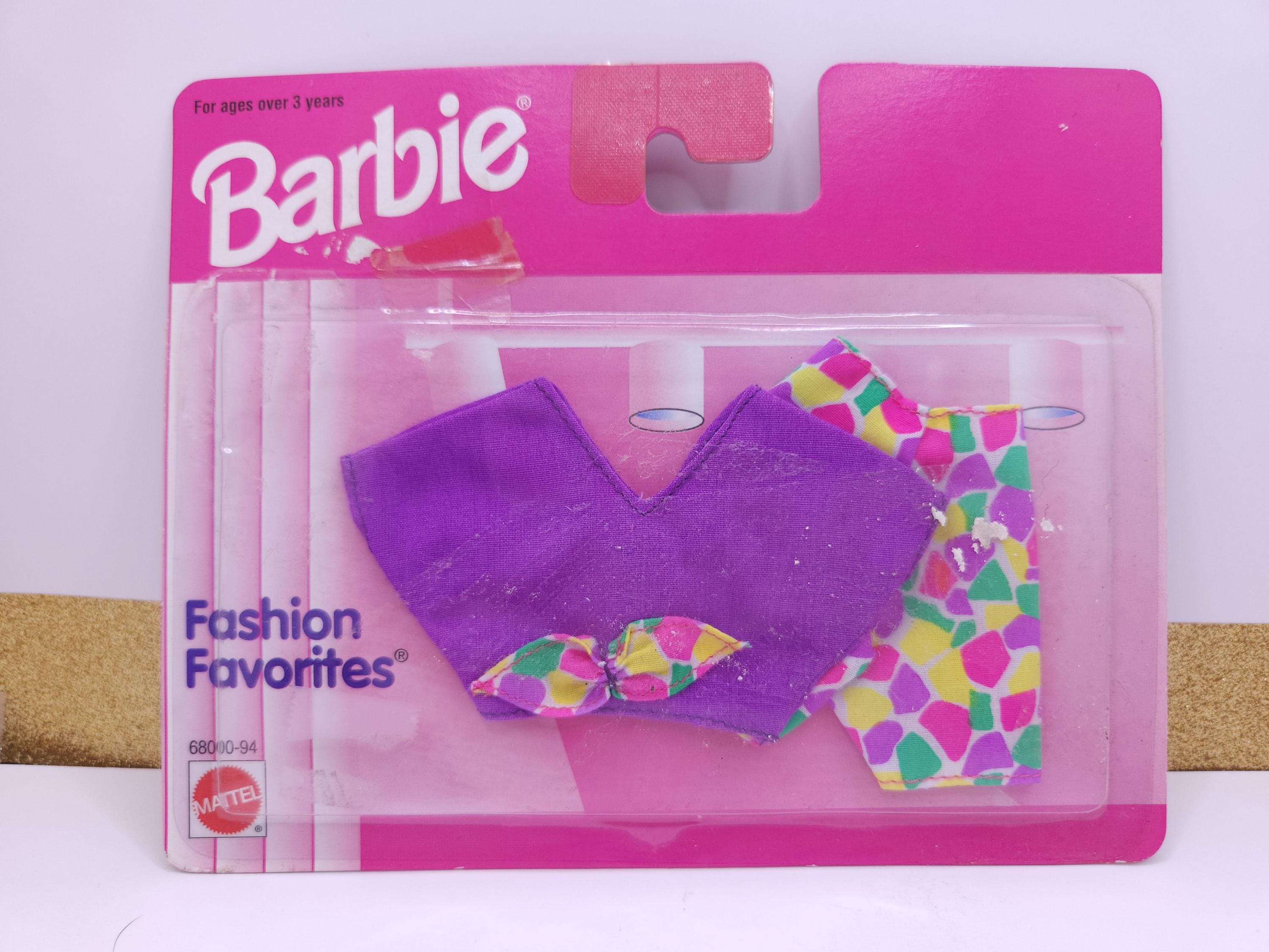 NRFB Barbie COUTURIER high Fashion Pack 1990 Outfit set Génuine violet
