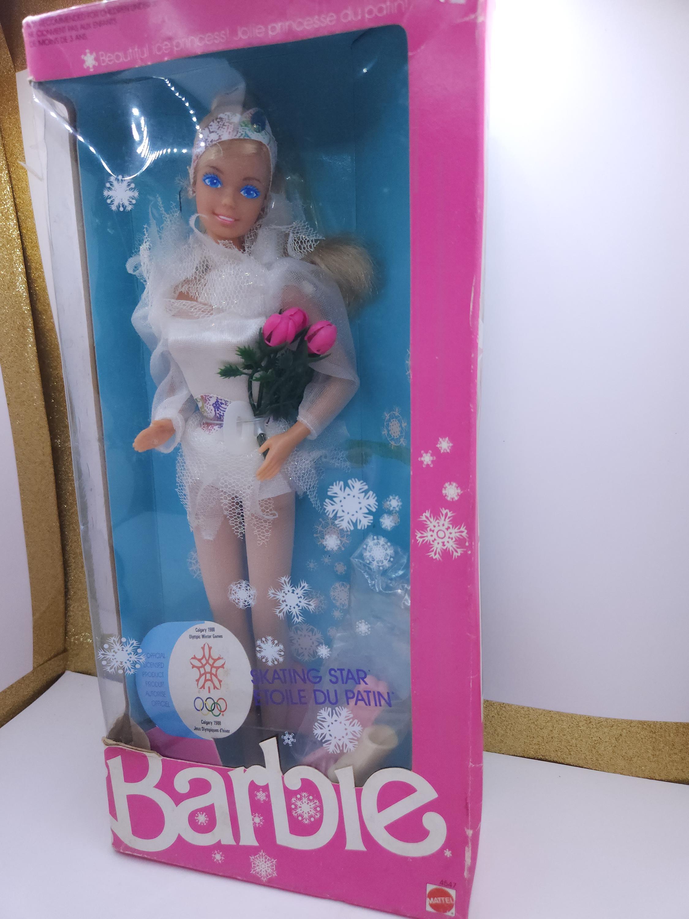 Barbie Doll - Skating Star Barbie 1987 (mattel) Calgary 1988 