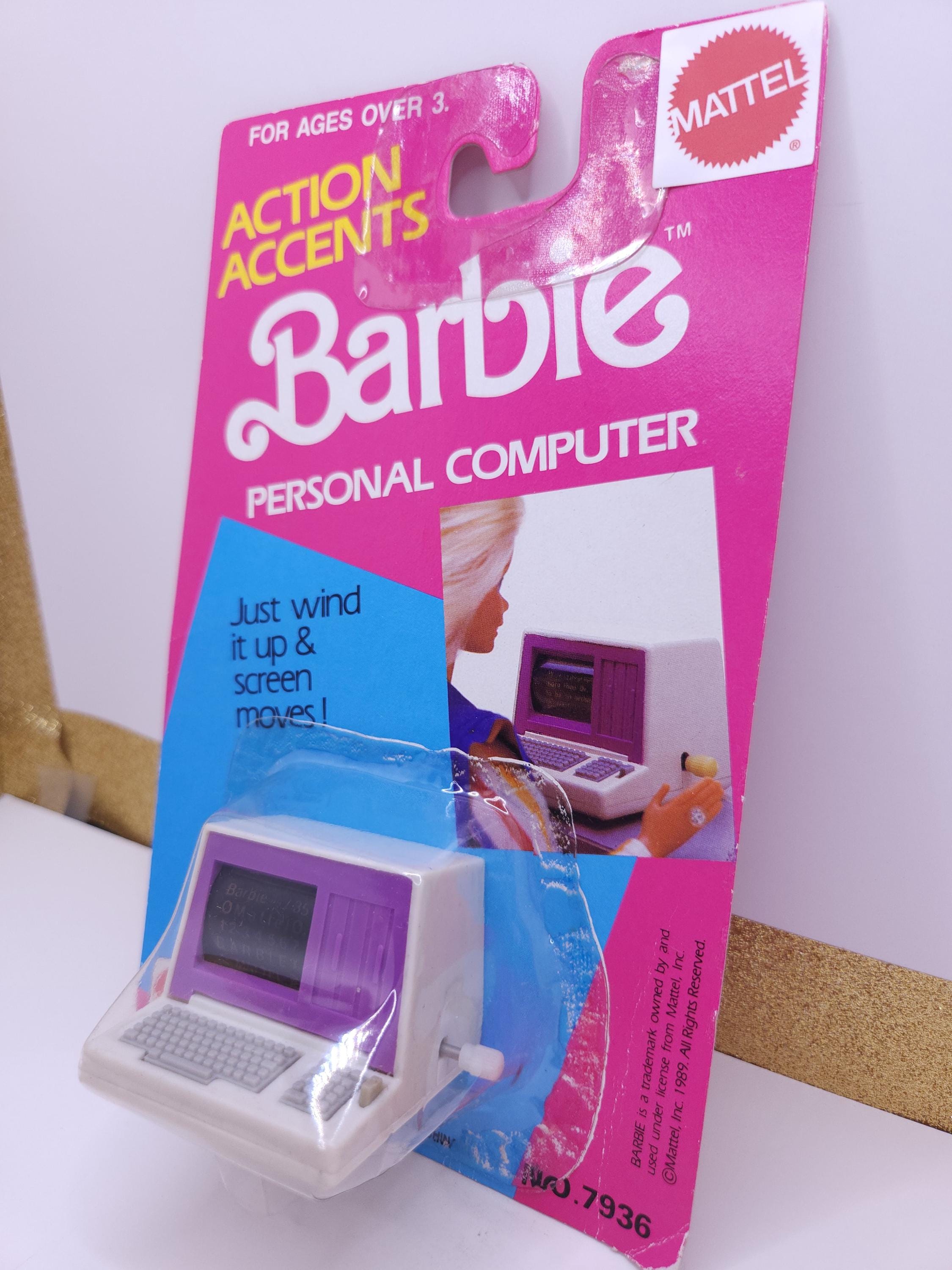 Barbie Action Accents Personal Computer Mattel 1989 Etsy