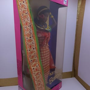Ancienne Poupée Barbie Kenyanne De 1993 Par Mattel – Collection Doll World Kenya, Super Rare !