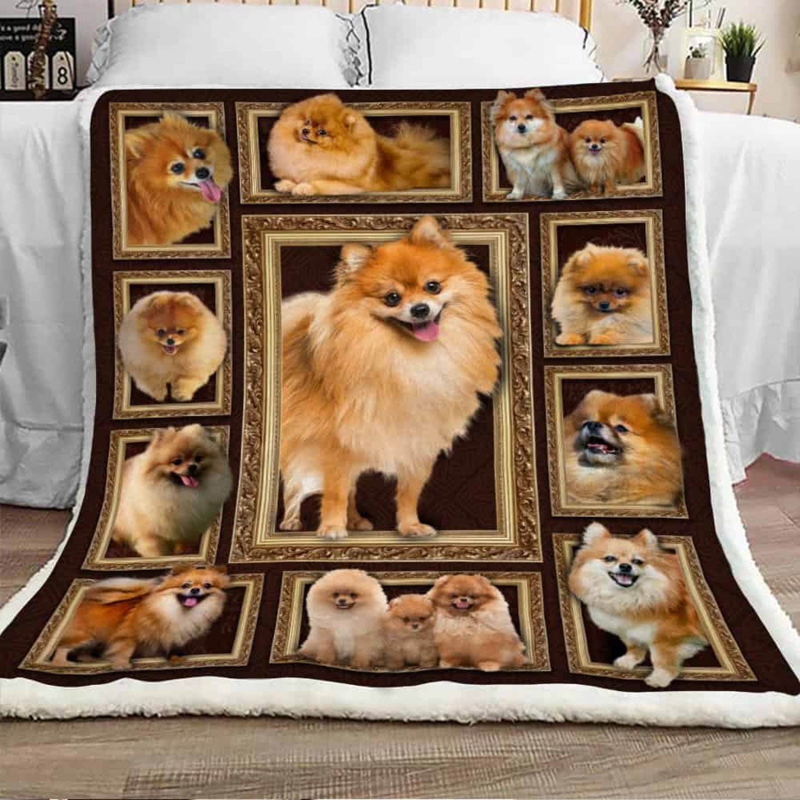 Pomeranian Dog Quilt Blanket Dog LoverGift Dog lover Blanket Etsy