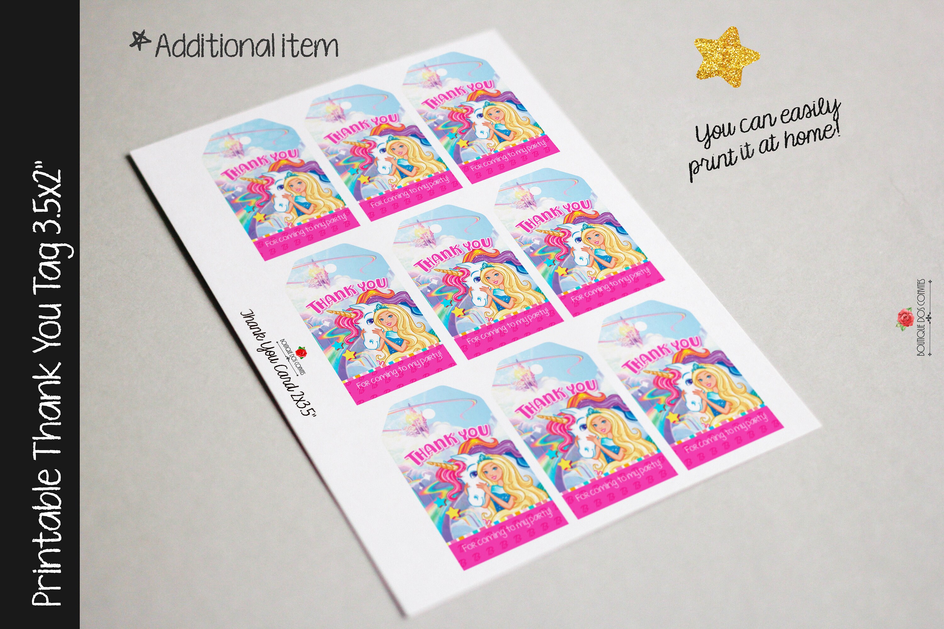 Barbie Unicorn Birthday Personalized Digital Invitation | Etsy