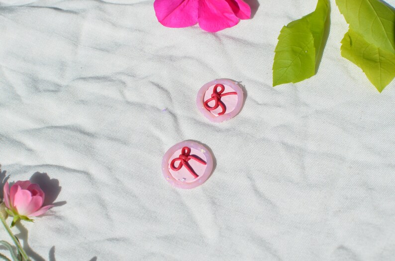 Made in Melbourne Polymer Clay Earrings Lover/'s Bow Earrings Statement Earrings