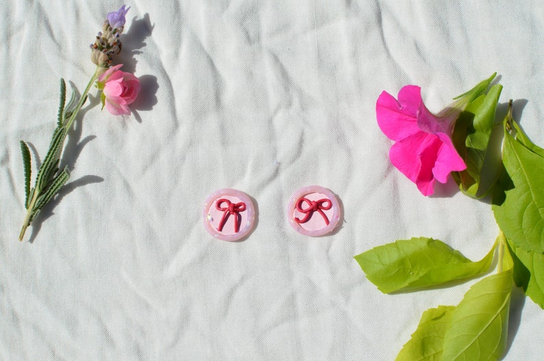 Made in Melbourne Polymer Clay Earrings Lover/'s Bow Earrings Statement Earrings