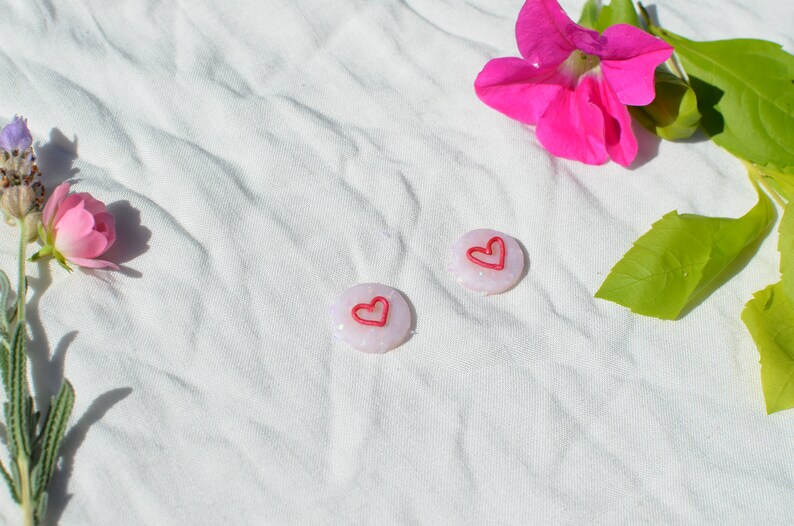 Statement Earrings Love You Stud Earrings Polymer Clay Earrings Made in Melbourne
