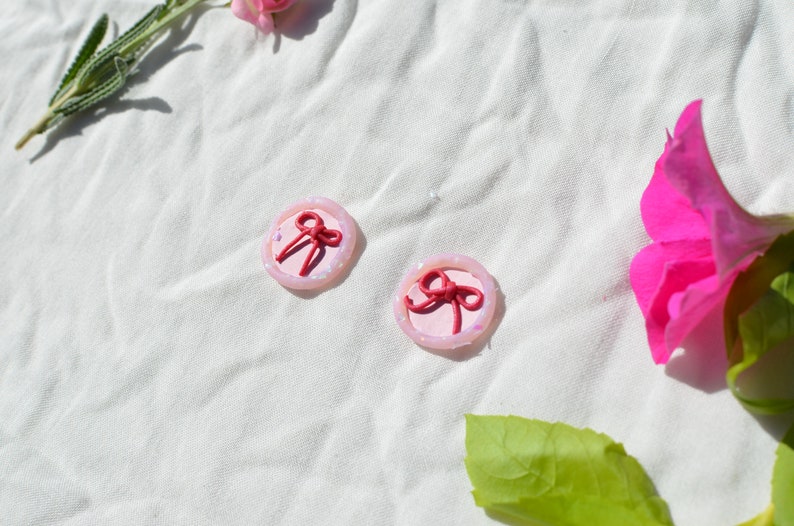 Made in Melbourne Polymer Clay Earrings Lover/'s Bow Earrings Statement Earrings