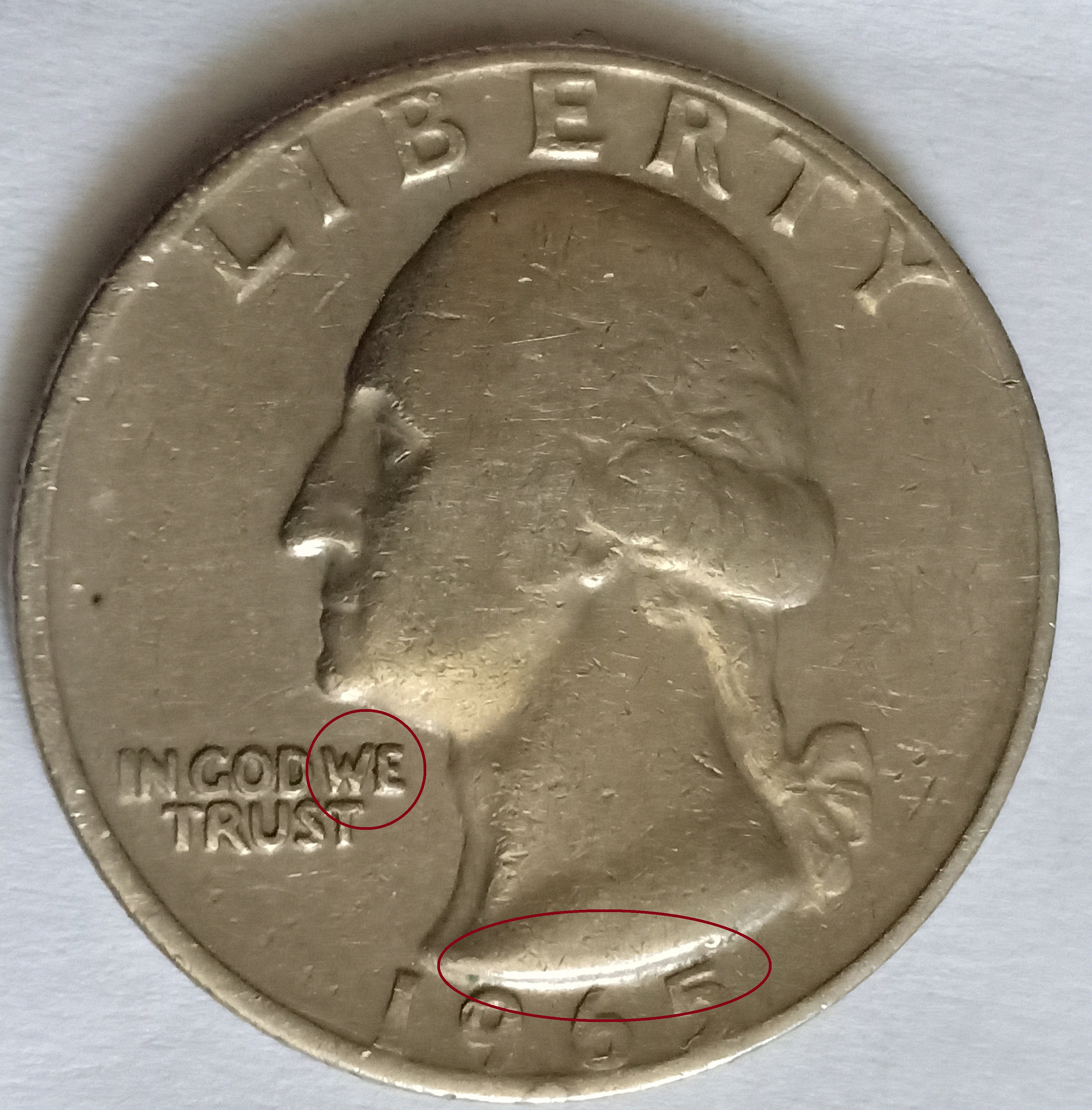 Quarter 1965 ERROR coin Etsy
