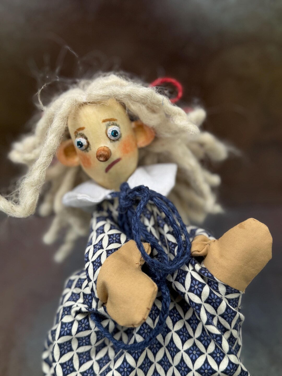 Puppet Textiles Handmade Character Puppet – Unique Wooden-textile Hand Puppet With ...