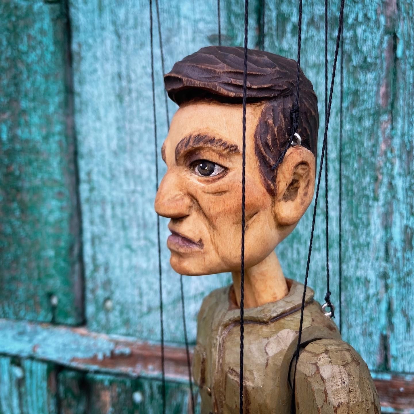 Wooden Puppet Victorious Soldier. Handmade. Wood Carving. Etsy