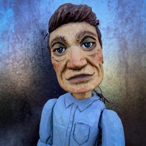 Wooden Doll, Marionette, Collectible doll, Wood Carving, Hand Carving, Wooden Doll, Wooden Puppet, Theater puppet.