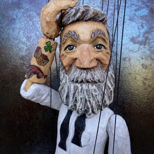 Marionette, Theater puppet, Wooden doll, Wood carving, Collectible dolls, Interior doll