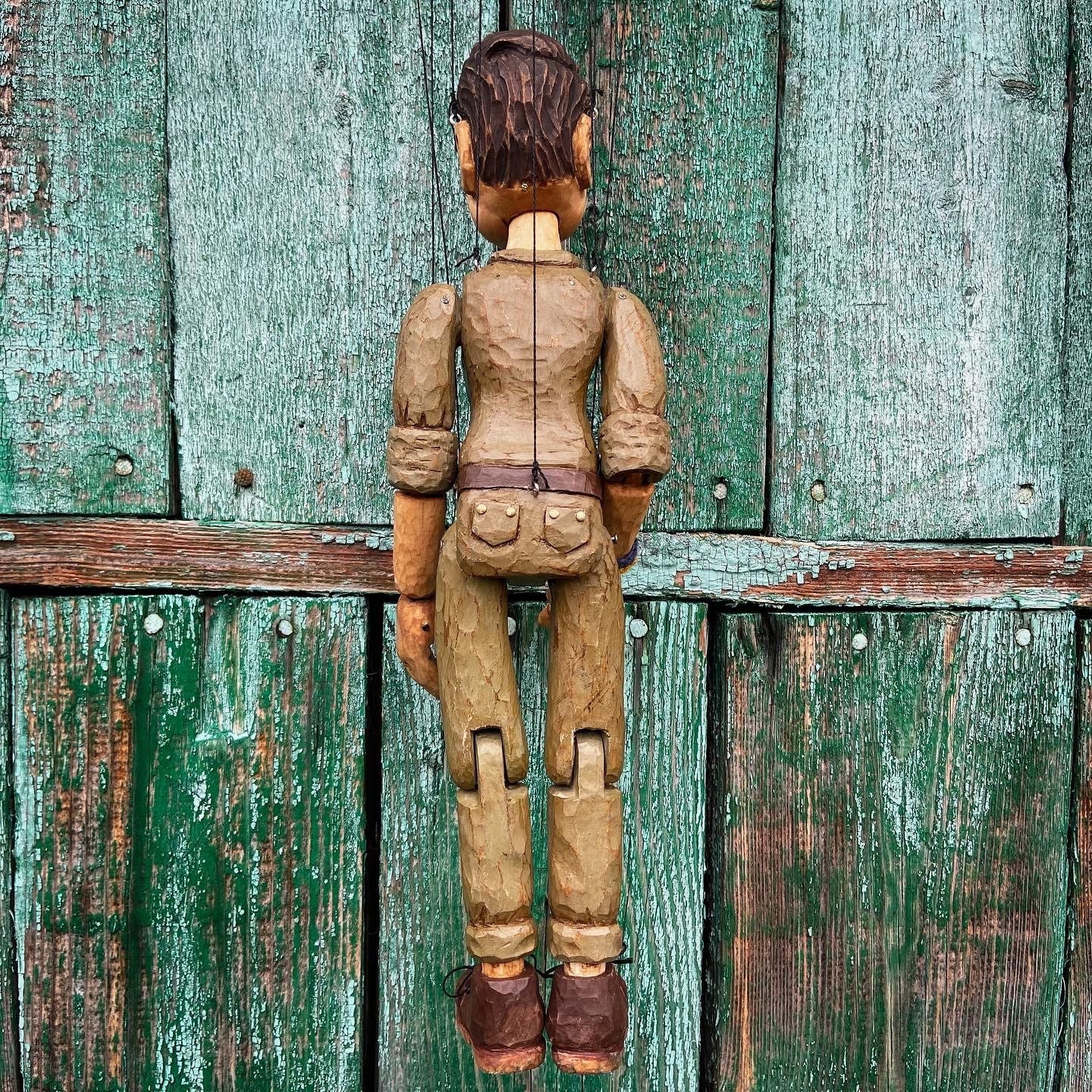 Wooden Puppet Victorious Soldier. Handmade. Wood Carving. Etsy