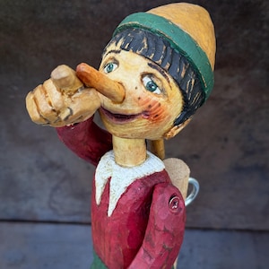 Wooden doll Pinocchio, Theatre puppet, Table puppet, Marionette, Handmade, Wood Carving, Hand Carved, Pinocchio