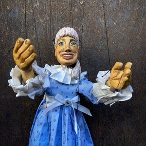 Puppet Theatre, Marionette, Wooden Puppet, Collectible Art Doll, Hand Carved, Wall Decor