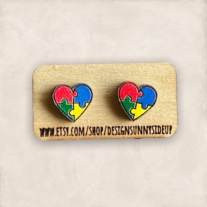 Autism | Puzzle Piece | Stud | Earring | Autism Awareness | Awareness Month | Gift