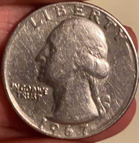 1967 no mint Mark quarter Etsy