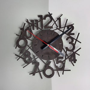 Unique Wooden Clock, Handmade Plywood Clock, Handmade Clock, Nordic Clock, Wall Clock, Modern Wall Clock, Wooden Wall clock, Made in Ukraine
