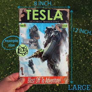 Tesla magazine metal poster