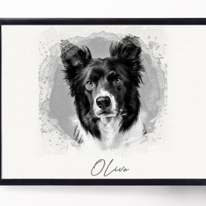 Drawings of Dogs, Pet Portraits from Photo, Custom Dog Portrait, Dog Portraits, Custom Pet Drawing for Sale - Personalized Christmas Gift