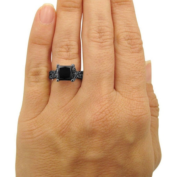 The Tiniest Black Diamond Ring in 18K Gold | Catbird
