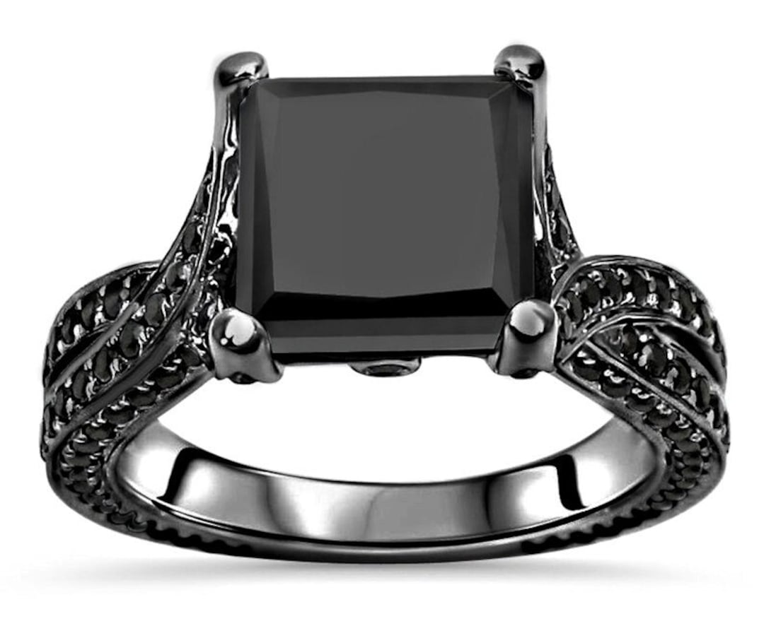 The Tiniest Black Diamond Ring in 18K Gold | Catbird