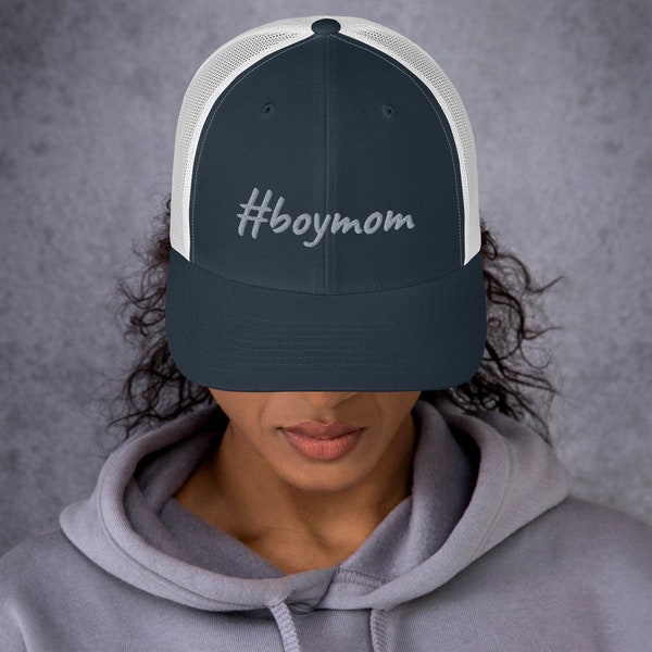 Boy mom Trucker Cap, #boymom, Boy mama hat, embroidered mom hat, mom of boys, mom gift