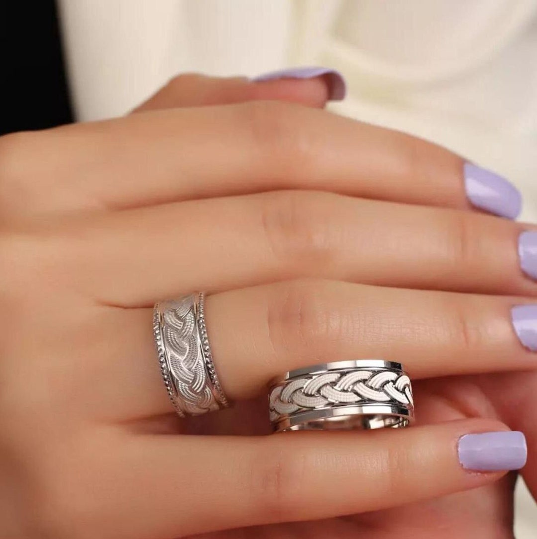 925 Sterling Silver Rings, Couple Rings,adjustable Rings for Her and ...