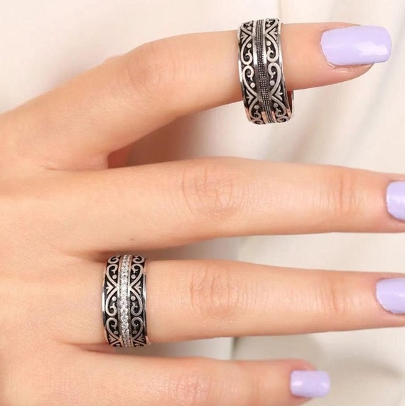 Anelli in argento sterling 925, anelli di coppia, anelli per lei e