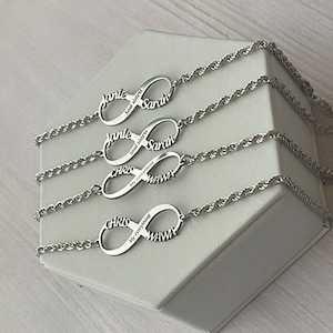 KAYA sieraden Personalized Infinity Bracelet Two children  KAYA jewels  webshop  a beautiful memory