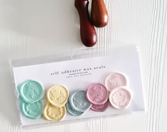 Self Adhesive Wax Seals Jane Austen Wax Seals Adhesive backing Wax Seals |Set of 25 in Vintage Colors 25 Pack