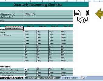 Quarterly Checklist - Etsy