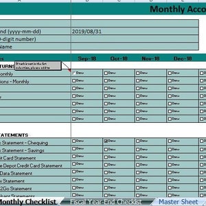 Monthly Accounting Checklist and Year-End Checklist