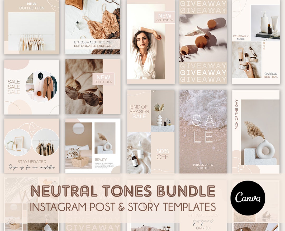 Minimalist Instagram Post & Story Canva Templates (Download Now) - Etsy