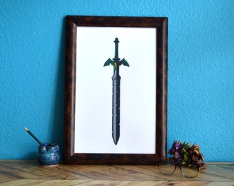 Zelda Master Sword Print