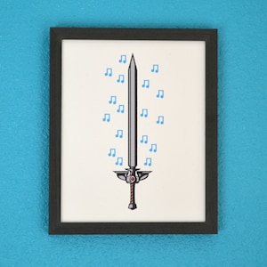 Everquest Bard Singing Short Sword Print (3 sizes available)