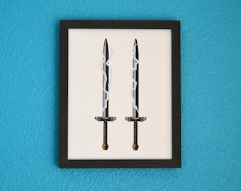 Everquest Ranger Earthcaller et Swiftwind Epic Swords Print (3 tailles disponibles)