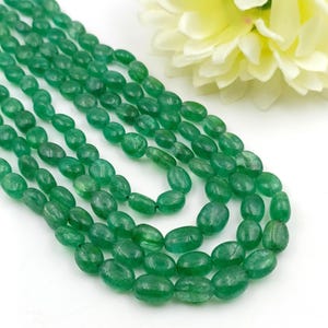 Emerald Beaded Multi-Strand Necklace: Handcrafted Green Gemstone Jewelry
