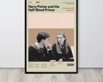 Movie Poster | The Half-Blood Prince (Set- 2/10) | Premium Framed Poster | Mid Century Modern Art | Potterhead Gift | Decor